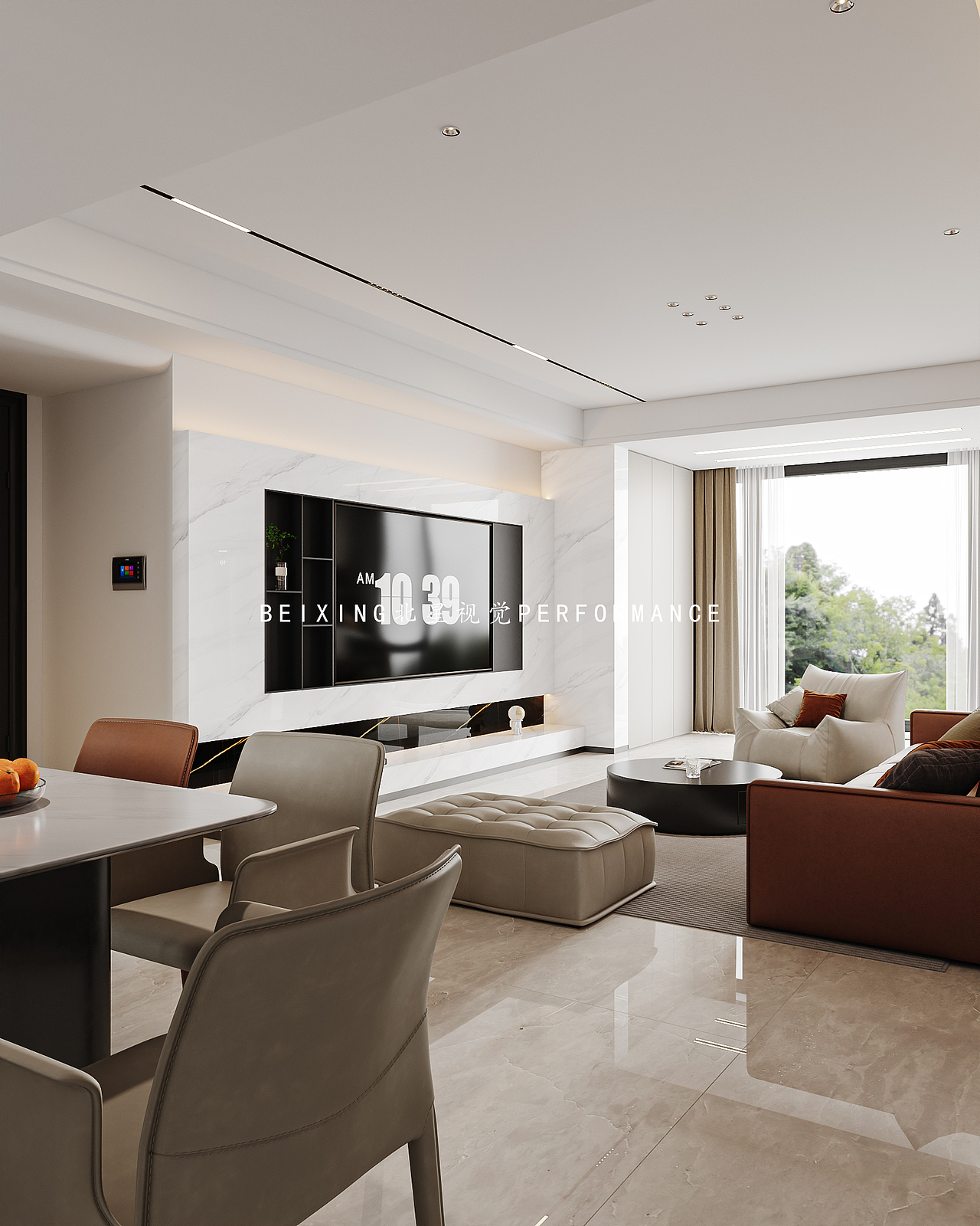 近期渲染||现代客餐厅