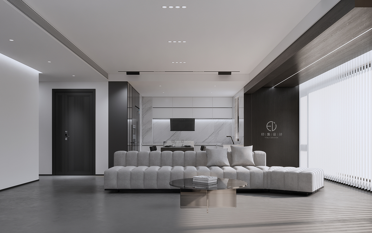 128㎡极简黑白灰，低调含蓄里的情感奔放（图ZMzA2MTg2OTA0） - 家装设计 - 站酷设计师印集装饰设计原创素材 - 站酷ZCOOL