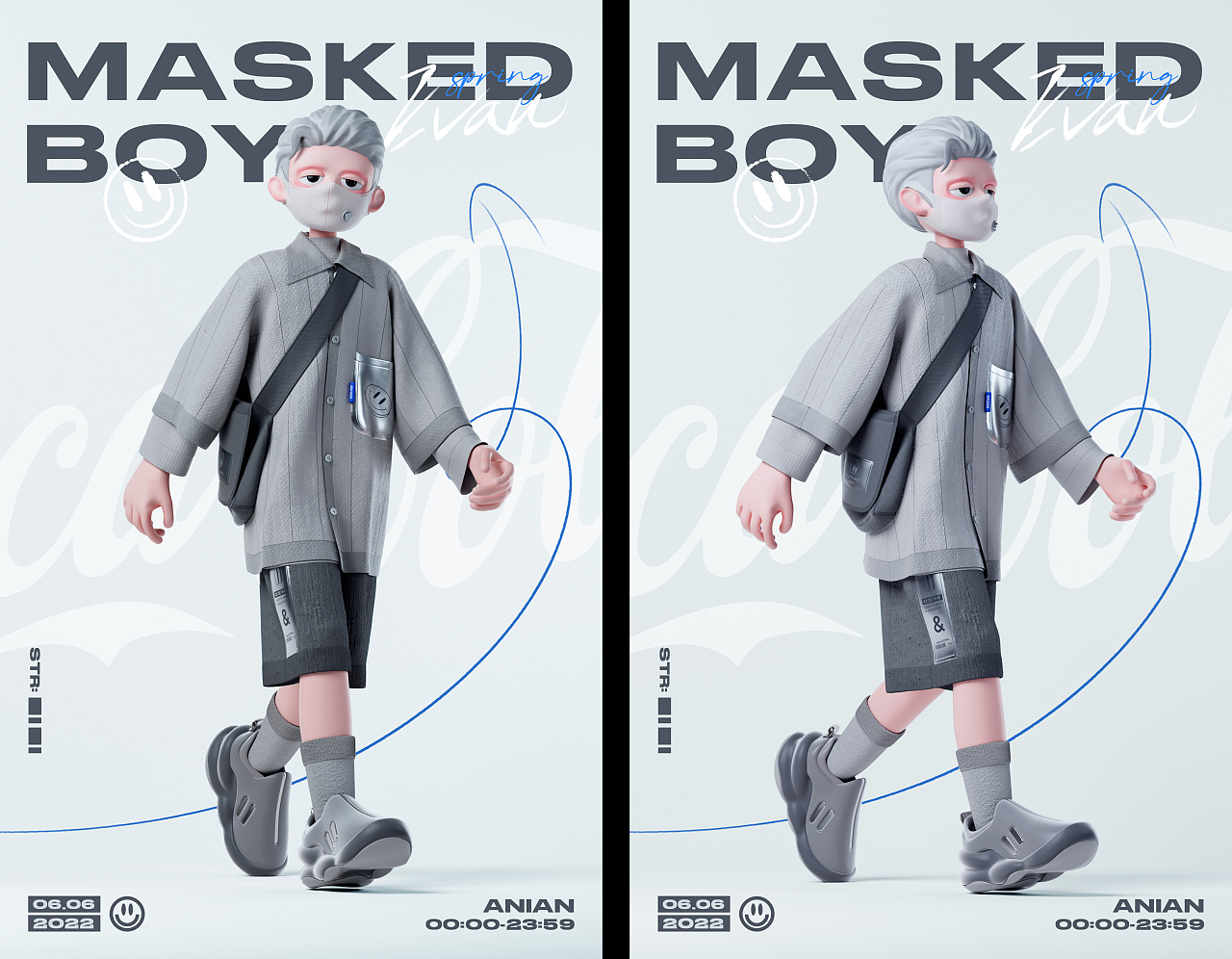 Masked boy.Emotion?