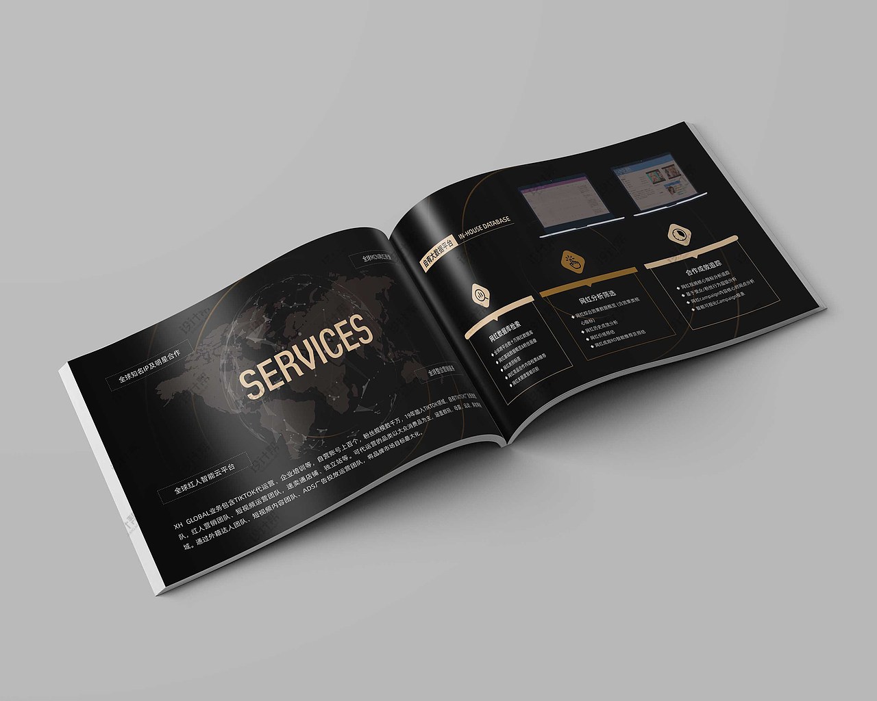 高端黑金企业宣传画册设计（图ZMzM2Mzg5MDg4） - 书籍/画册 - 站酷设计师品牌设计帮原创素材 - 站酷ZCOOL