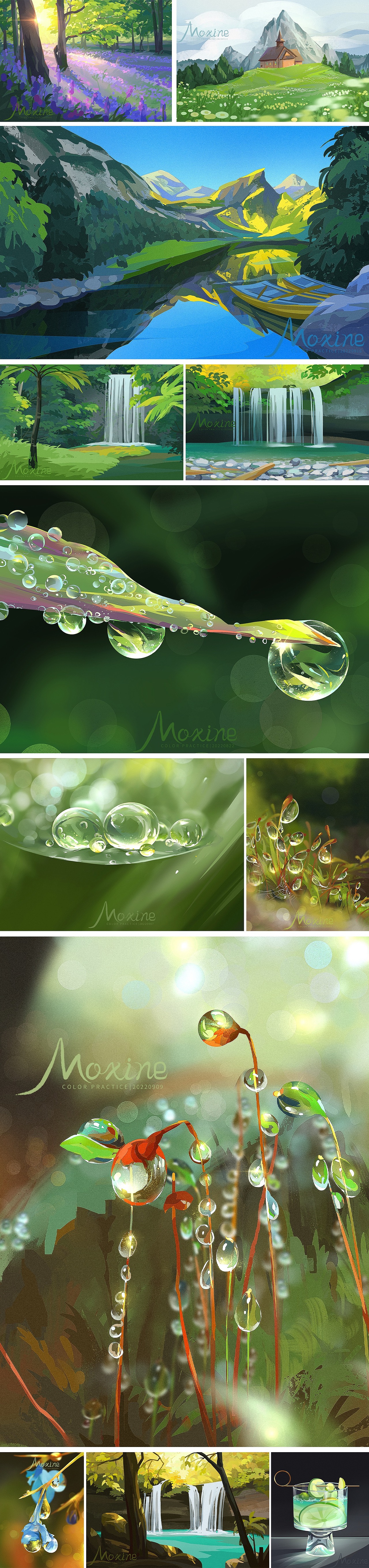 【色彩】九月色彩练习（图ZMzE5NzA2Nzcy） - 商业插画 - 站酷设计师莫醒182原创素材 - 站酷ZCOOL