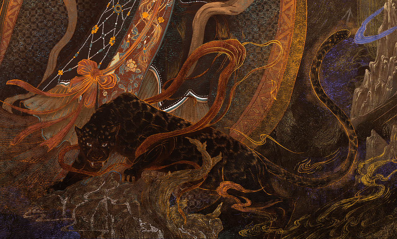 山海经-西王母_暴躁的插画师-站酷zcool