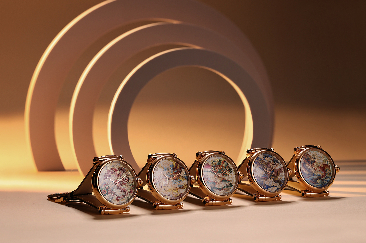 传统元素矢量手绘-龙年