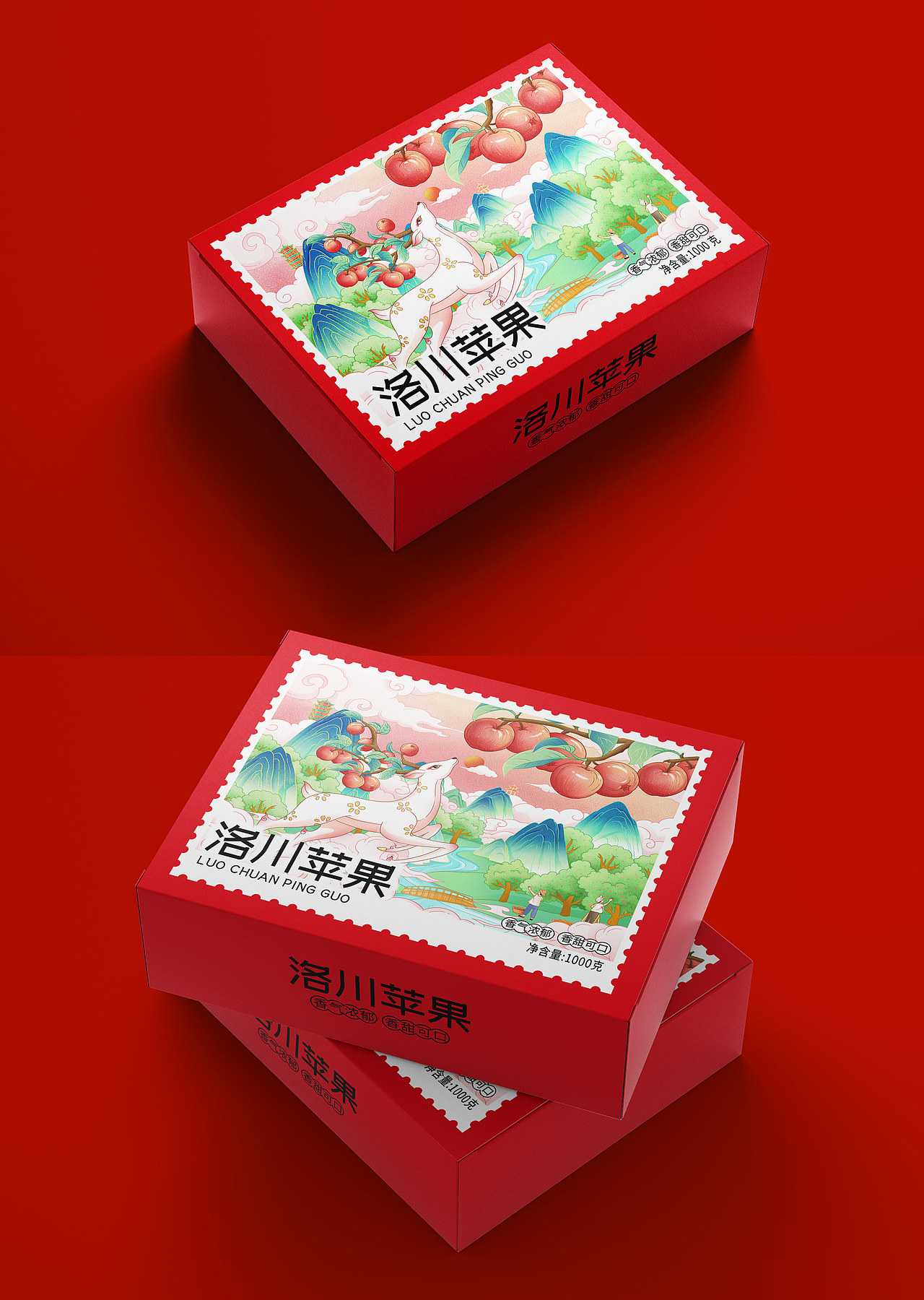 系列水果包装设计(一) 手绘苹果包装设计（图ZMzE2Nzk3Mzg4） - 包装 - 站酷设计师向末末原创素材 - 站酷ZCOOL