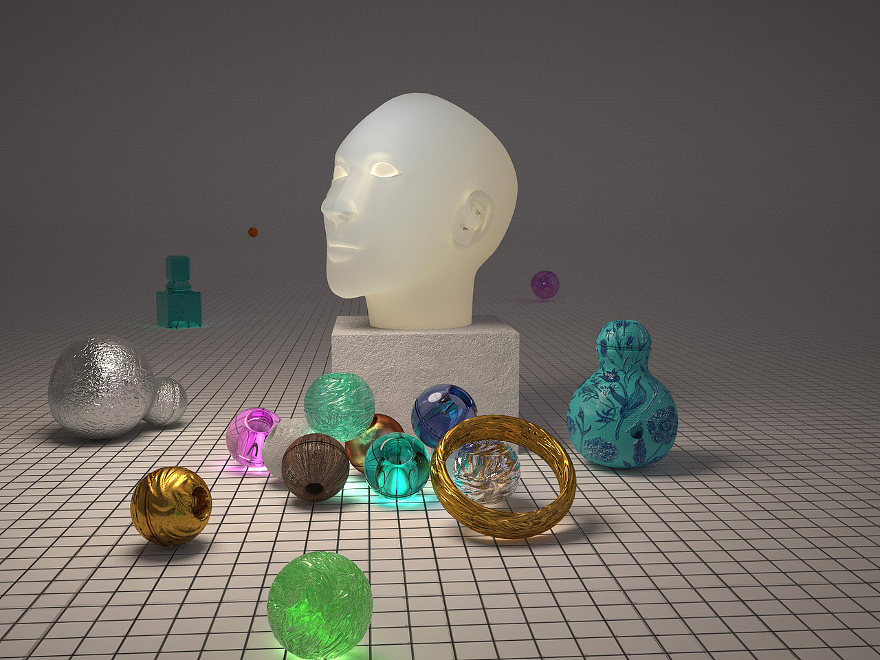 C4D VRAY 材質(zhì)練習(xí)（圖ZMzU2NDg4NDQ4） - 場景 - 站酷設(shè)計(jì)師hboy2016原創(chuàng)素材 - 站酷ZCOOL