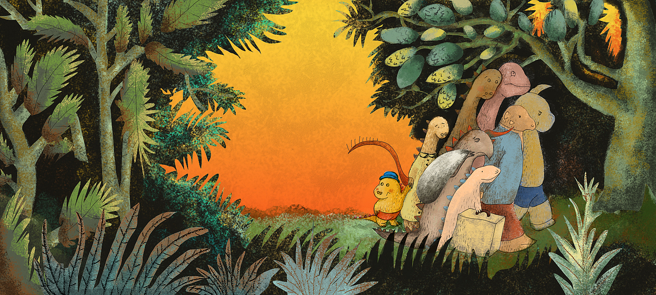 消失的恐龙（科普故事绘本系列）（图ZMzAwODAzNTU2） - 绘本 - 站酷设计师苦瓜小师妹原创素材 - 站酷ZCOOL