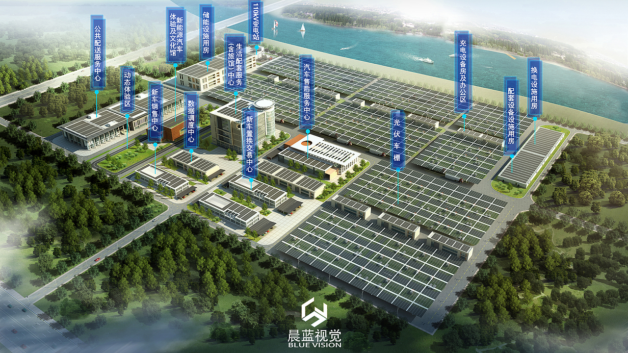 光伏效果图（图ZMzA2MjE4MTQ0） - 场景 - 站酷设计师晨蓝视觉原创素材 - 站酷ZCOOL