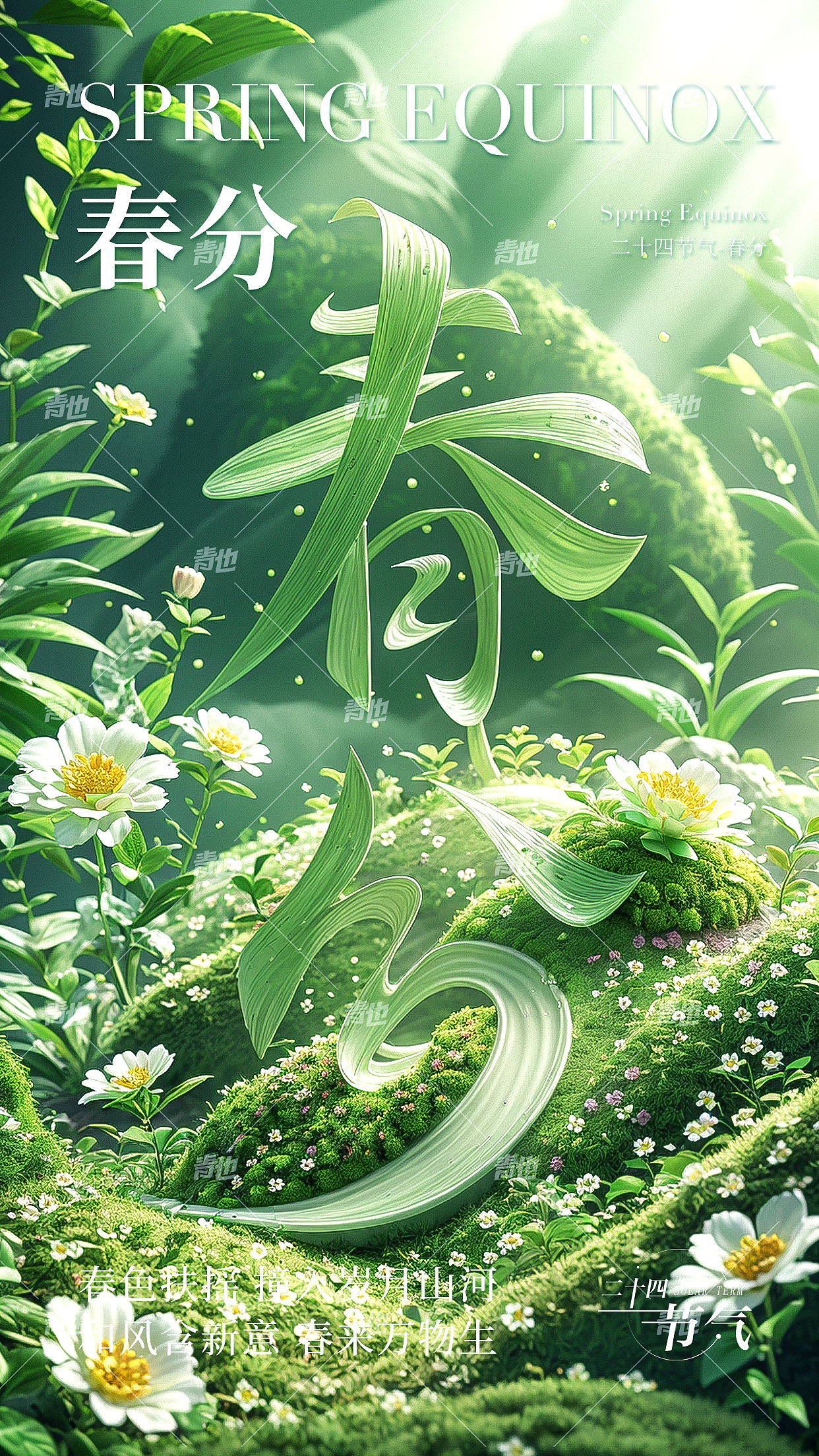 SD造字 | 春分节气海报（图ZMzYyOTgxNjA4） - 海报 - 站酷设计师青也设计原创素材 - 站酷ZCOOL