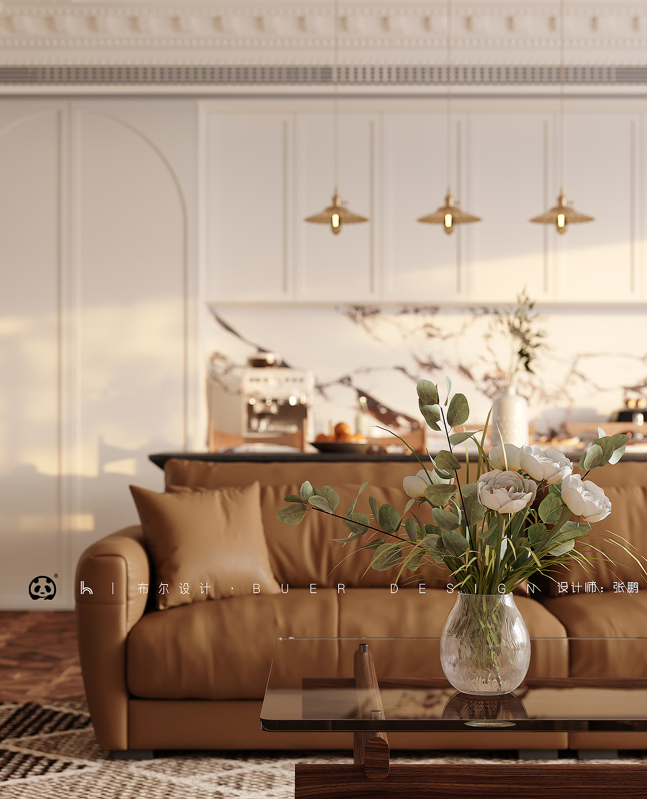 效果图表现 | 焦糖色复古的家（图ZMzY1NTM3MzYw） - 家装设计 - 站酷设计师重庆黑白画影原创素材 - 站酷ZCOOL