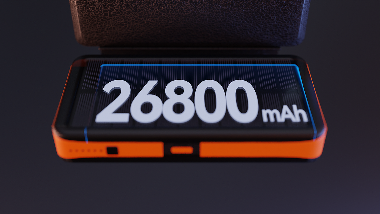 Blender太阳能充电宝产品动画/户外移动电源