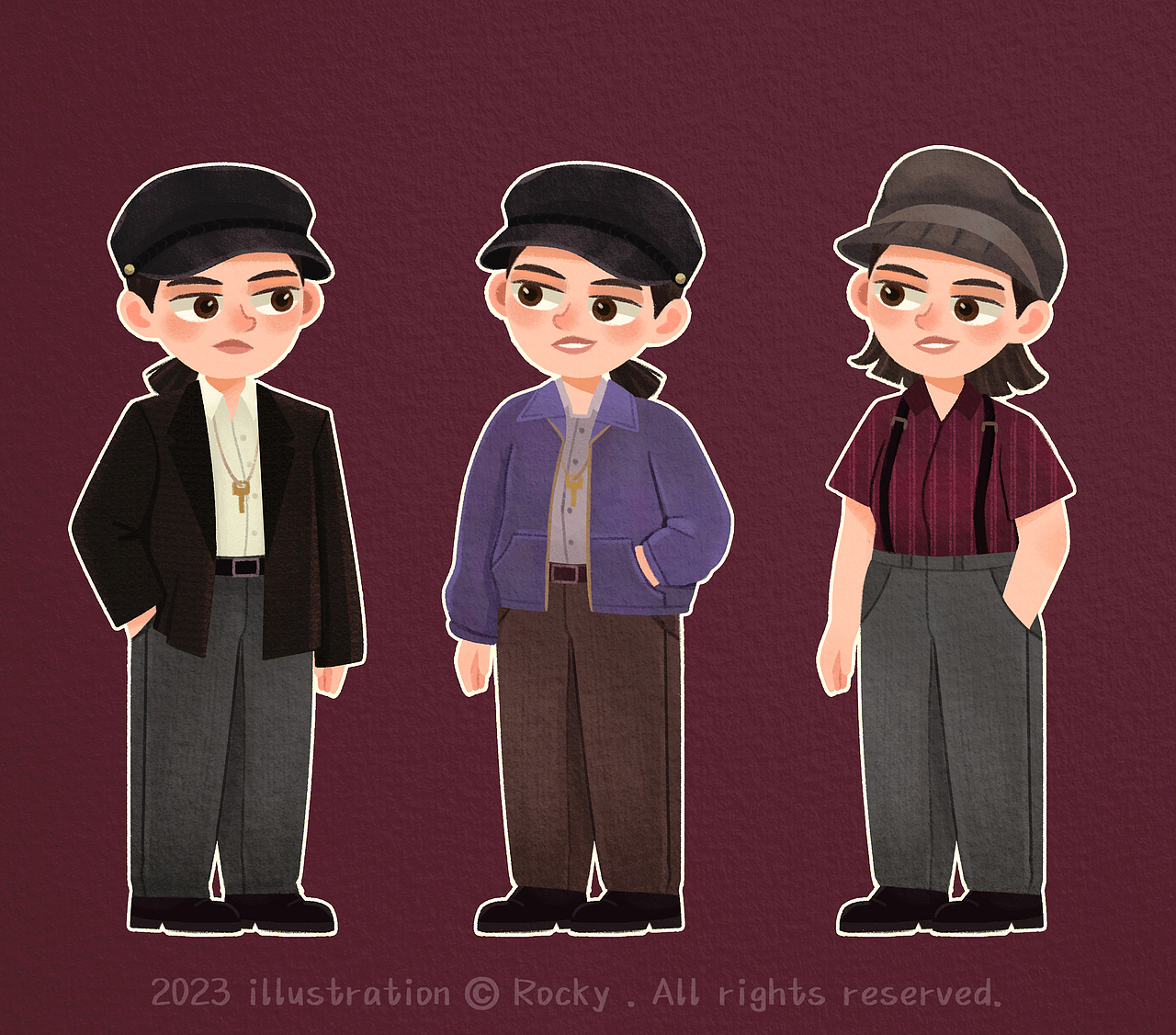 麦瑟尔夫人插画贴纸