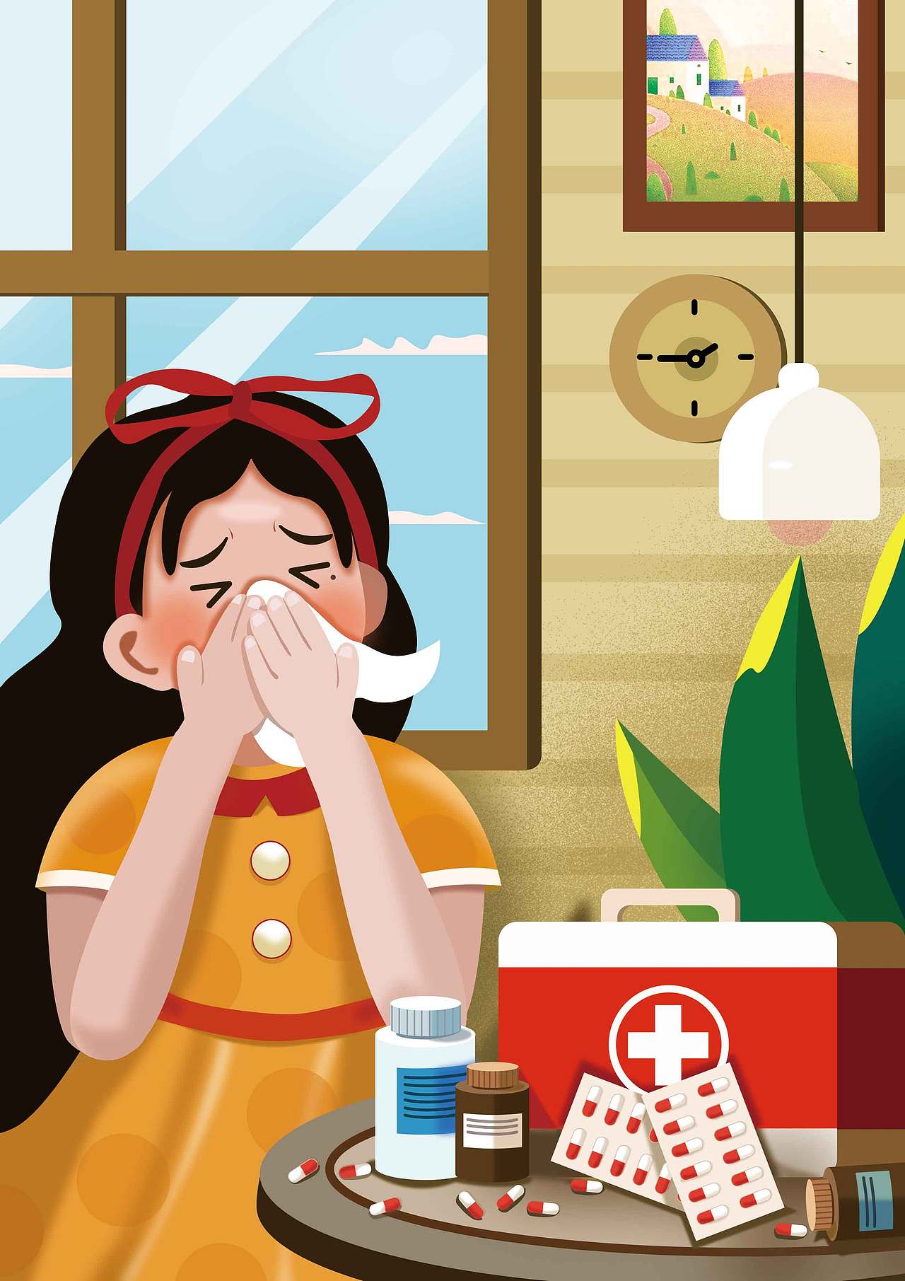 你过敏了吗？（图ZMzE1MjM0NjA4） - 艺术插画 - 站酷设计师麻生菜原创素材 - 站酷ZCOOL