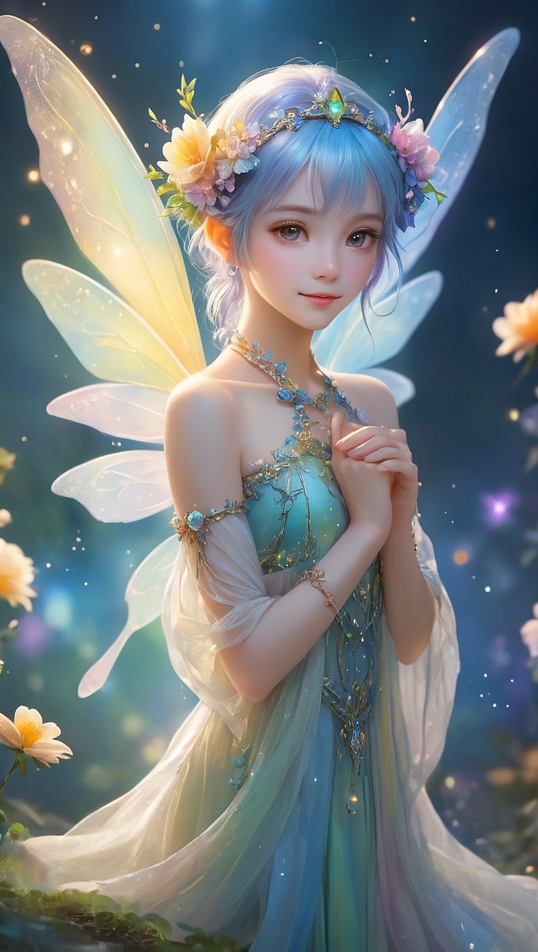 AI 生成国风精灵美女