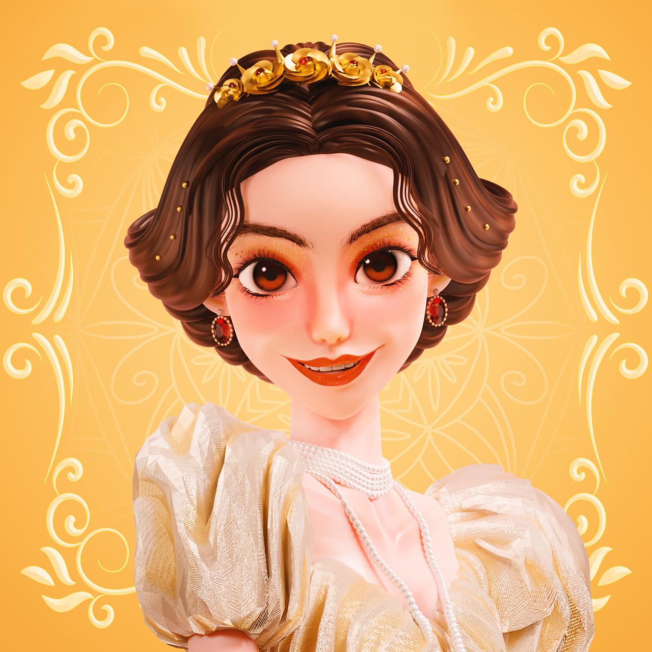 复古公主Princess Caroline