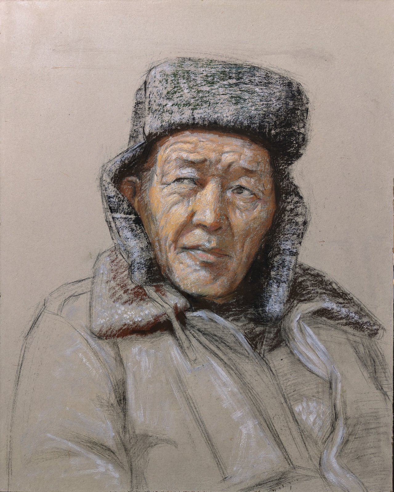 色粉画【爷爷】