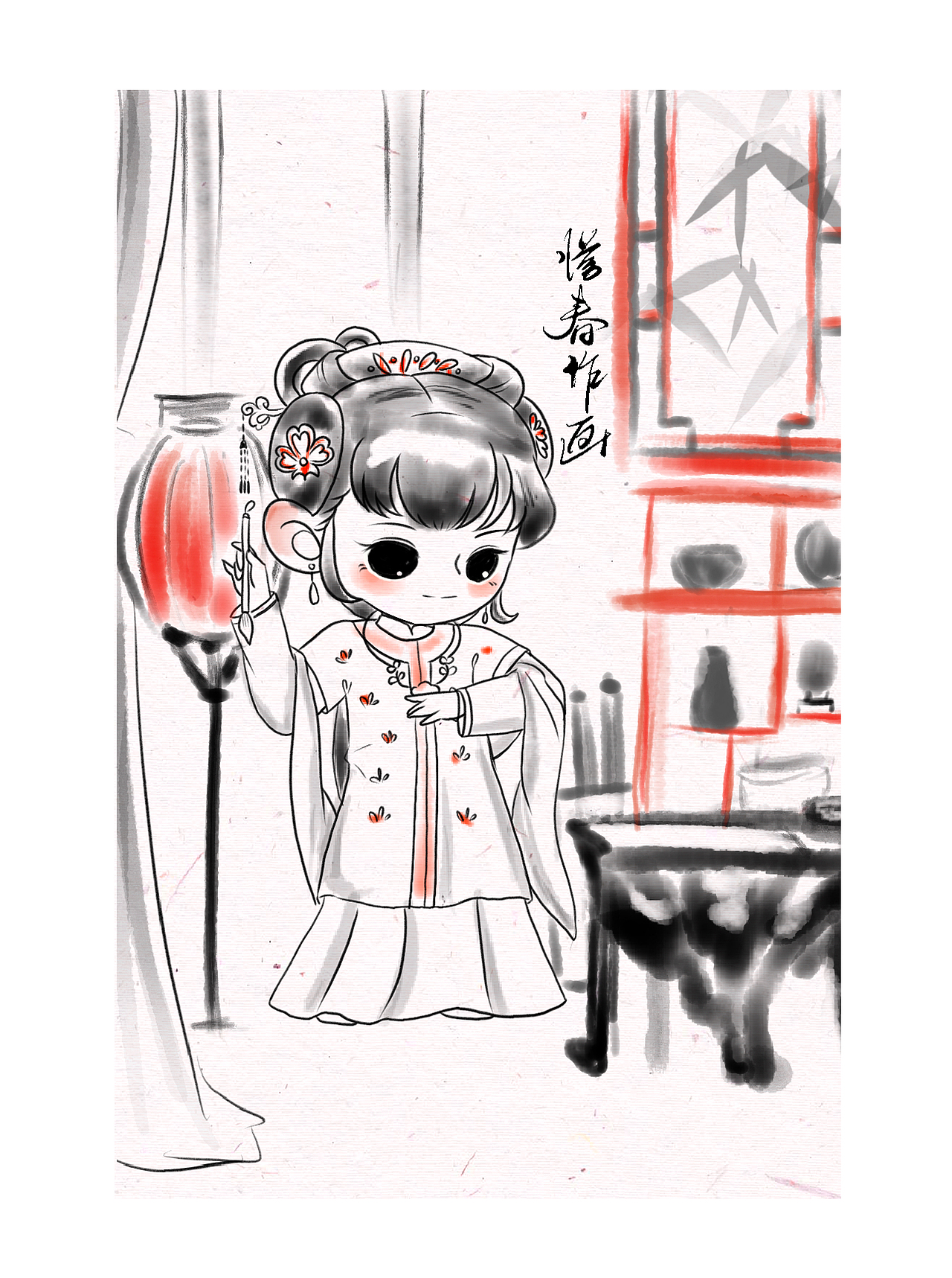 水墨红楼-金陵十二钗（图ZMzIxNzU0ODY4） - 艺术插画 - 站酷设计师莫莫n_n原创素材 - 站酷ZCOOL