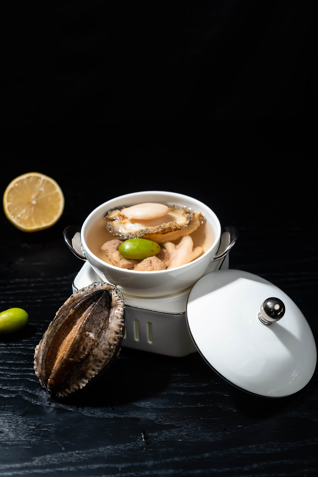 鲍鱼参汤拍摄（图ZMzY4MTEwNzYw） - 美食摄影 - 站酷设计师摄影师张剑原创素材 - 站酷ZCOOL