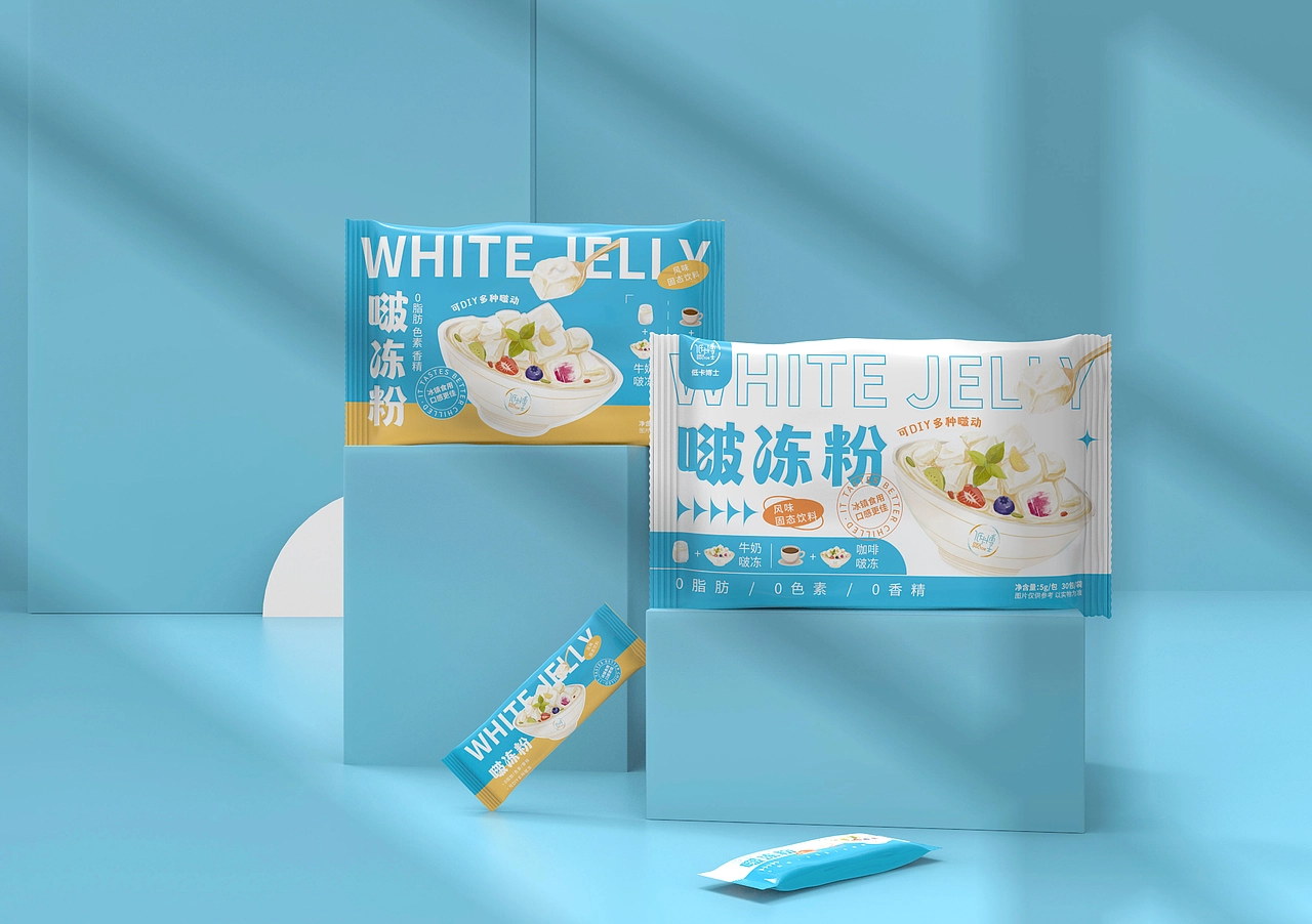 低卡博士啵冻粉 | 食品包装设计