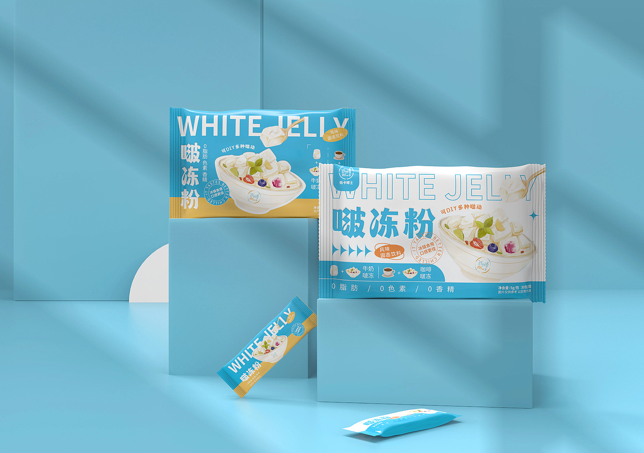 低卡博士啵冻粉 | 食品包装设计