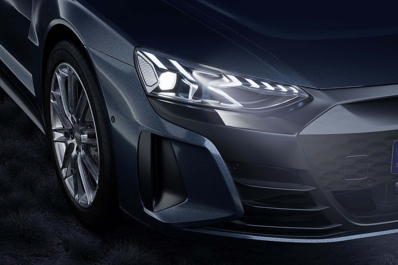 Audi E-tron GT实景渲染（图ZMzYyNDUxMzc2） - 机械/交通 - 站酷设计师FIREFLY_LU原创素材 - 站酷ZCOOL