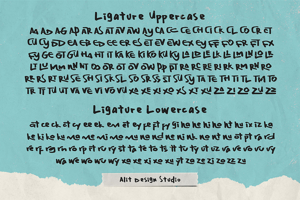 潮流复古度假海报请柬标题马克笔涂鸦手写艺术英文字体