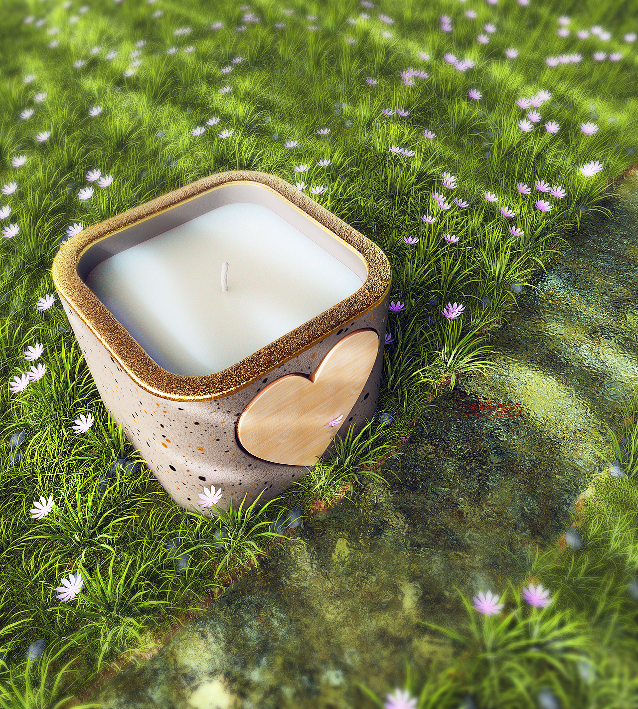 香薰蜡烛建模渲染