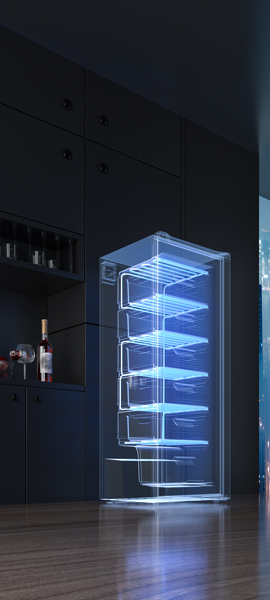 康佳180L立式冷柜