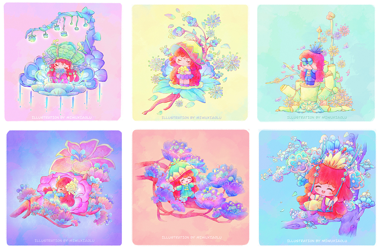 原创插画-水彩梦幻人物系列（图ZMzU5NTEzNjI4） - 艺术插画 - 站酷设计师迷雾三三原创素材 - 站酷ZCOOL