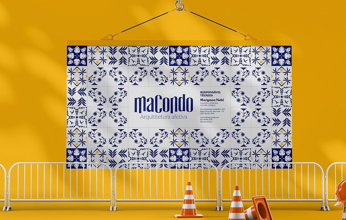 巴西花纹结构矢量插画品牌视觉应用设计