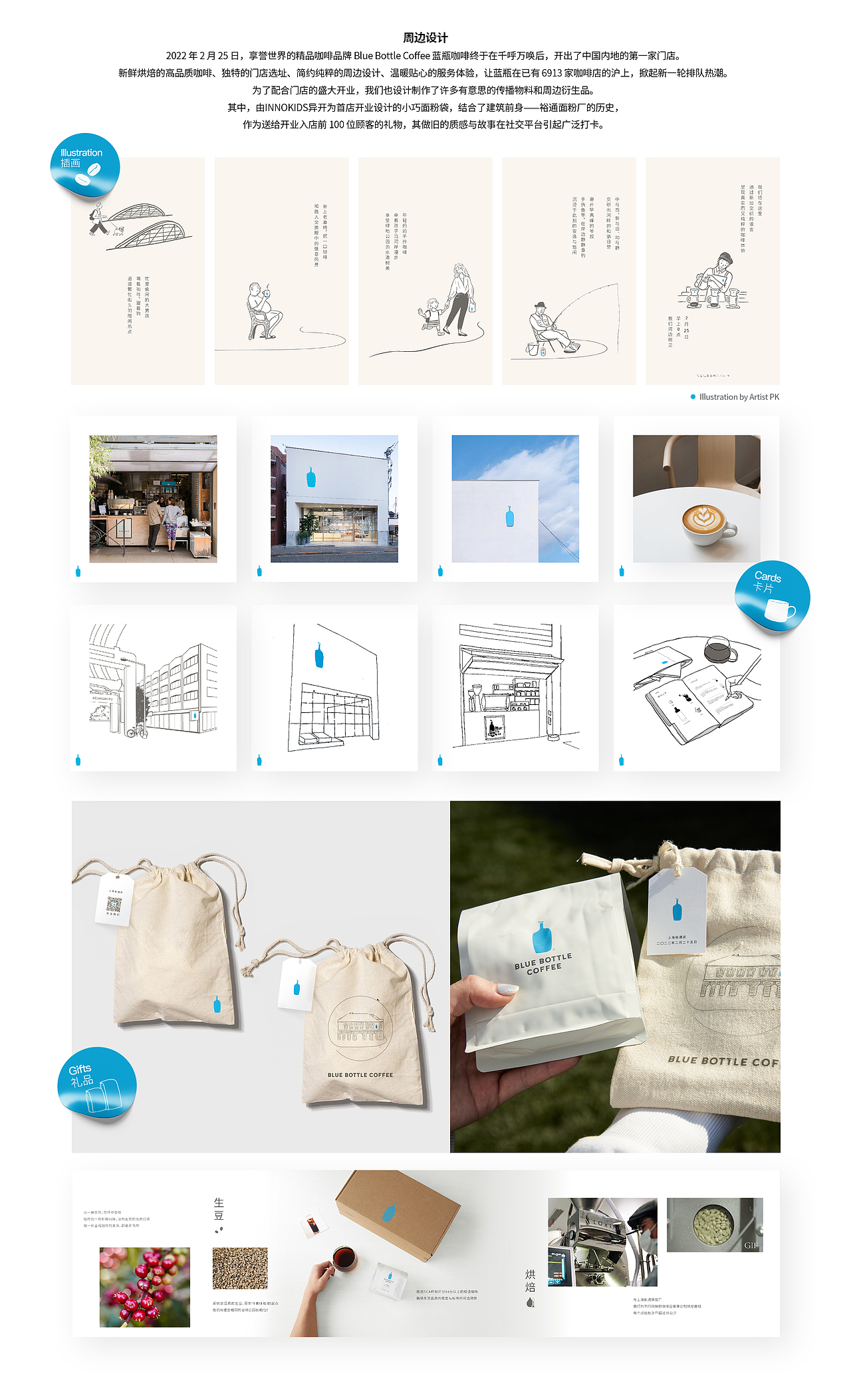 Blue Bottle Coffee蓝瓶咖啡官网、礼品设计及社媒运营