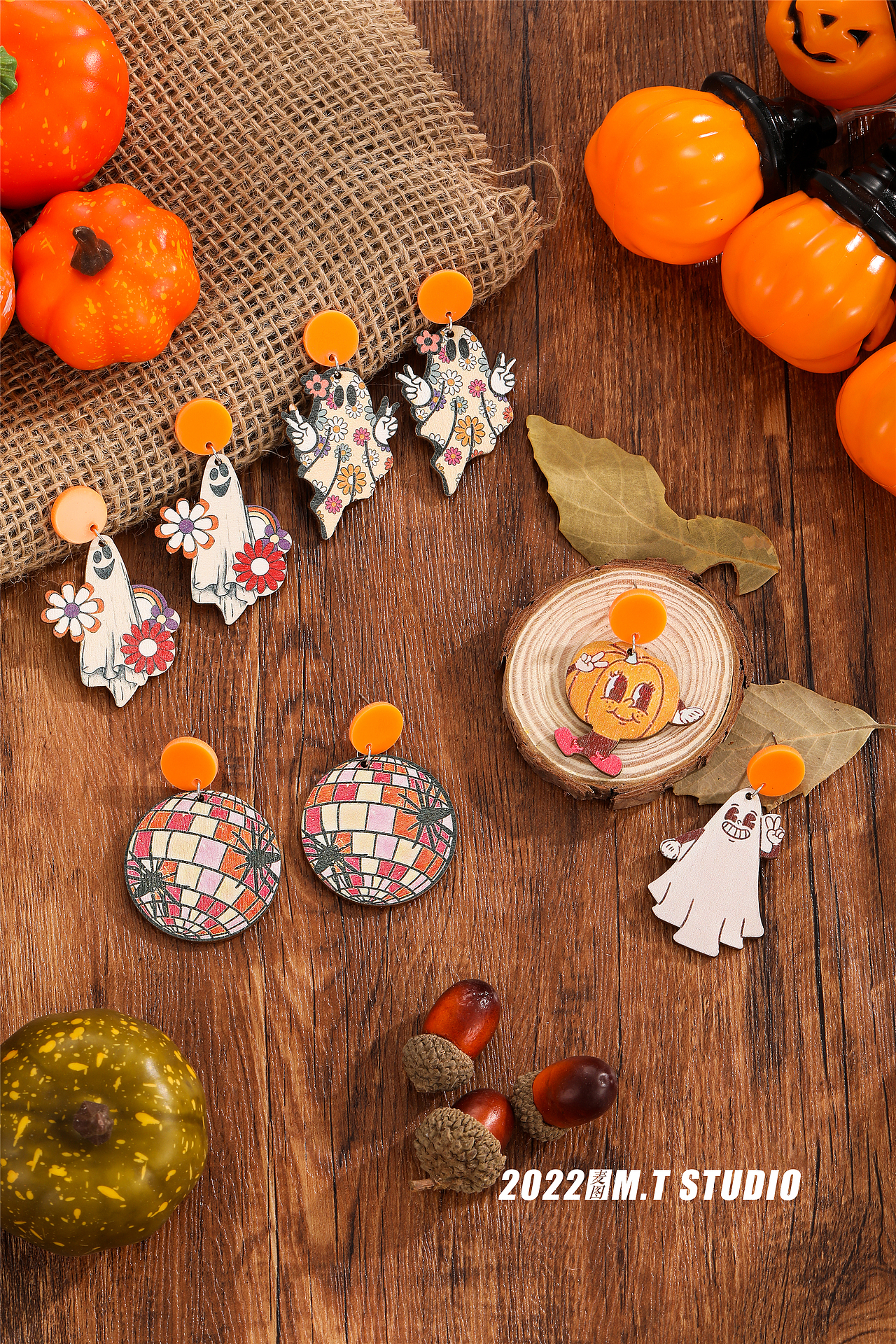 亚马逊饰品耳钉戒指项链手链杂乱合集静物图模特图