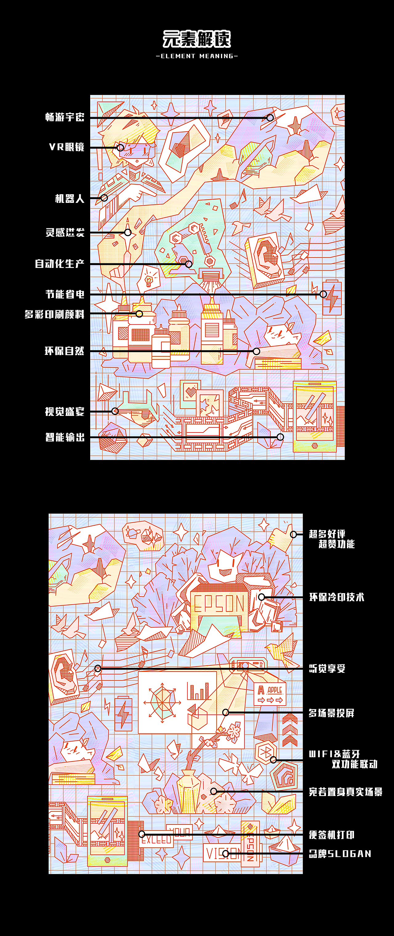 #浮生绘影 智创未来# 爱普生品牌插画及衍生周边