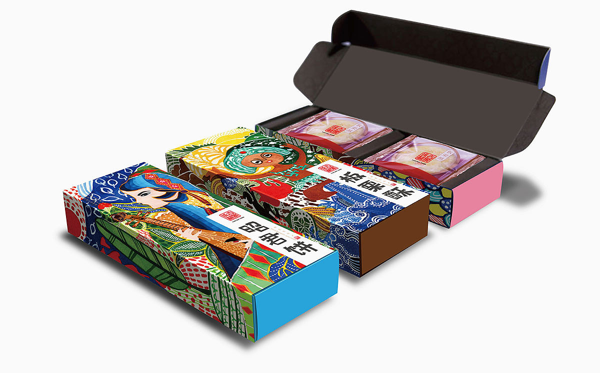 食品伴手礼组合包装设计_可单盒销售,可两盒组合销售