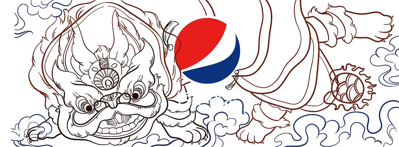 系列插画 | 百事可乐x舞狮舞龙