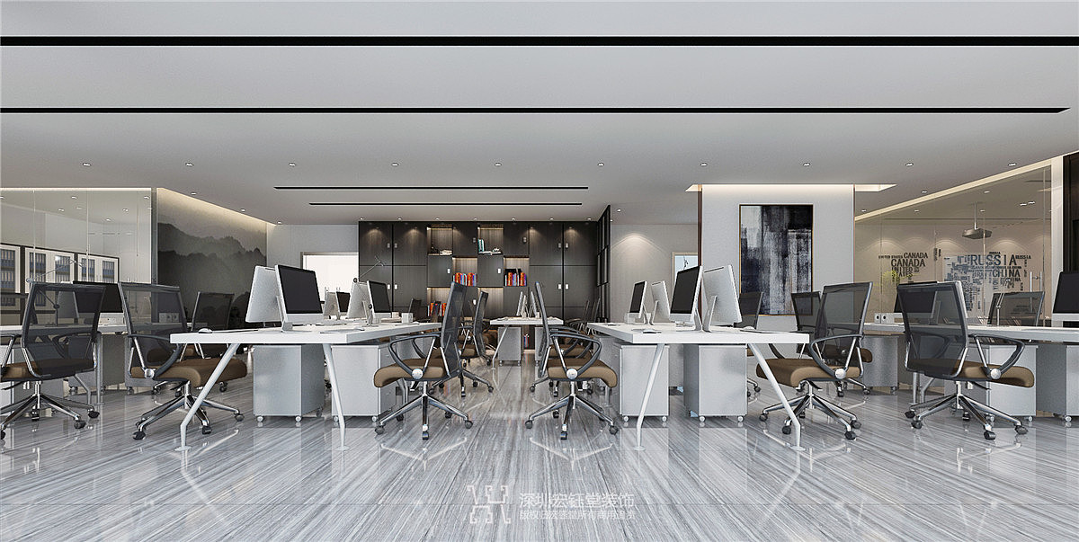 郑州工程公司中高端办公室装修实景图-宏钰堂装饰公司