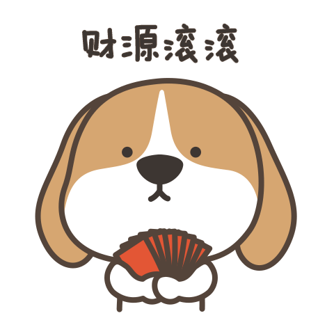 汪汪汪~发财狗-呆萌表情包