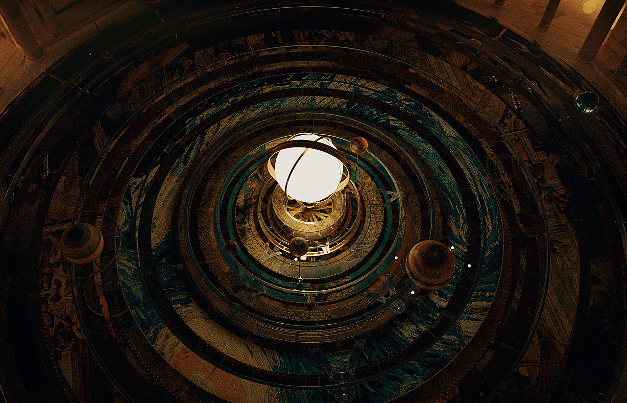 以上使用的外部材质 : 梵高《星空》、拉斐尔《雅典学院》、NASA 星球贴图、古代星图、Abraham Ortelius Earth Map 1570
和Martin Vargic 's Map art of 1938 world map (授权使用)