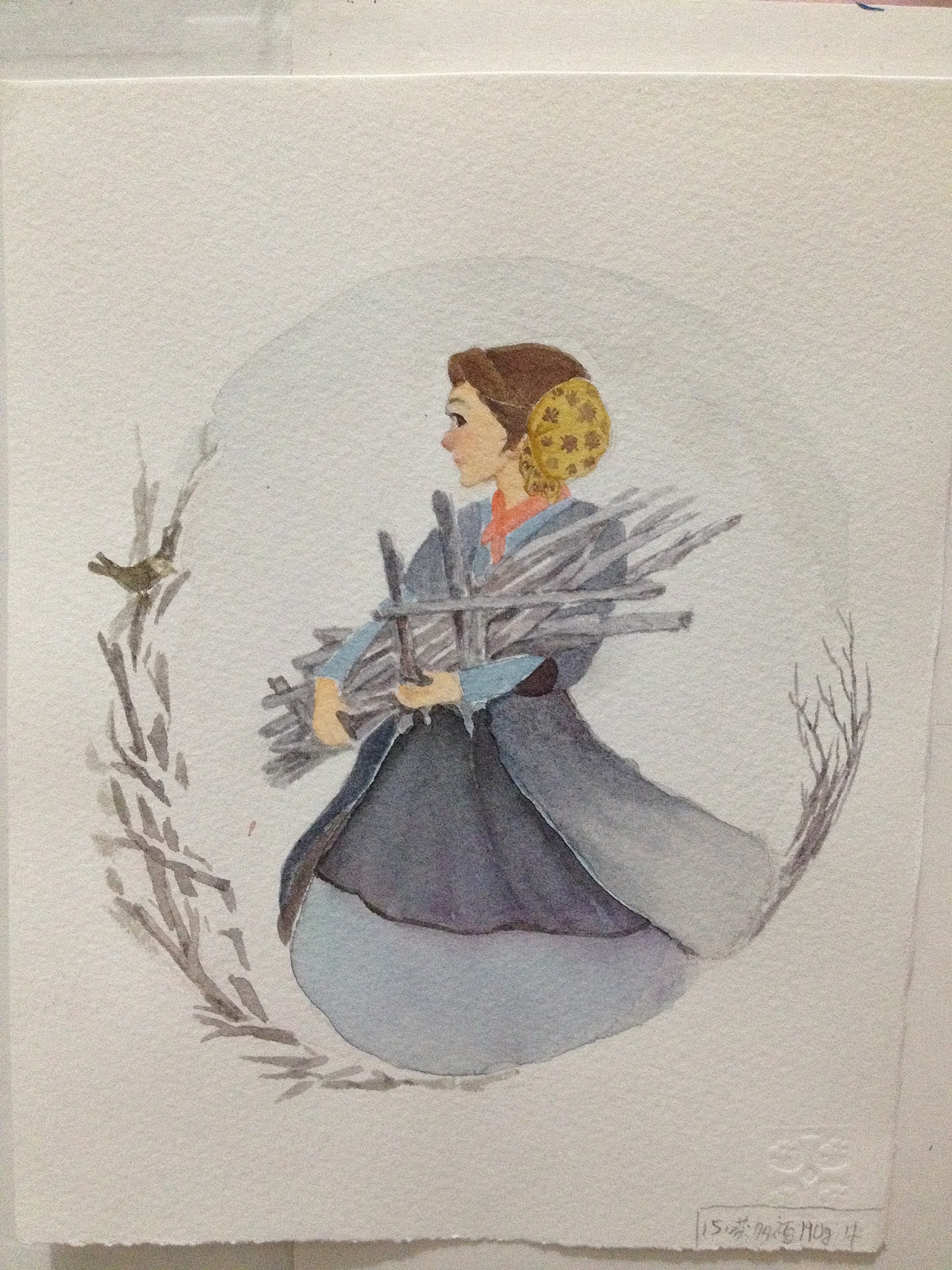 水彩q版古装人物和其它