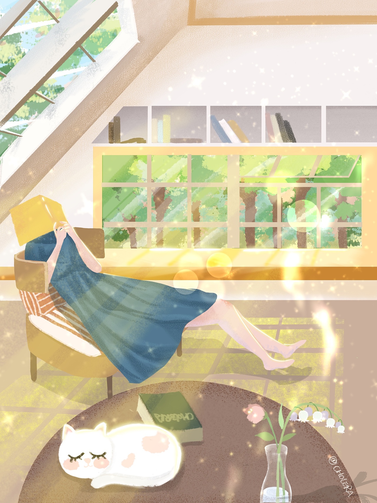 一个慵懒的午后|插画|创作习作|考了拉 - 原创作品 - 站酷 (zcool)