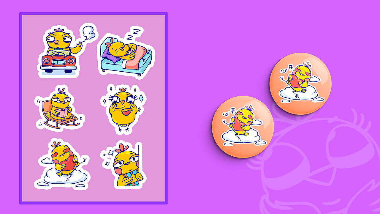 表情包-小黄鸡的日常篇（图ZMjcyNDUzNzI4） - IP形象 - 站酷设计师L玲玲玲原创素材 - 站酷ZCOOL