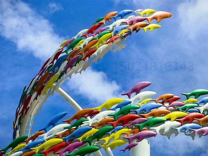 山东公园大型鱼群雕塑 彩绘不锈钢鱼雕塑摆件（图ZMzUyMzUzNjU2） - 雕塑 - 站酷设计师塑景雕塑原创素材 - 站酷ZCOOL