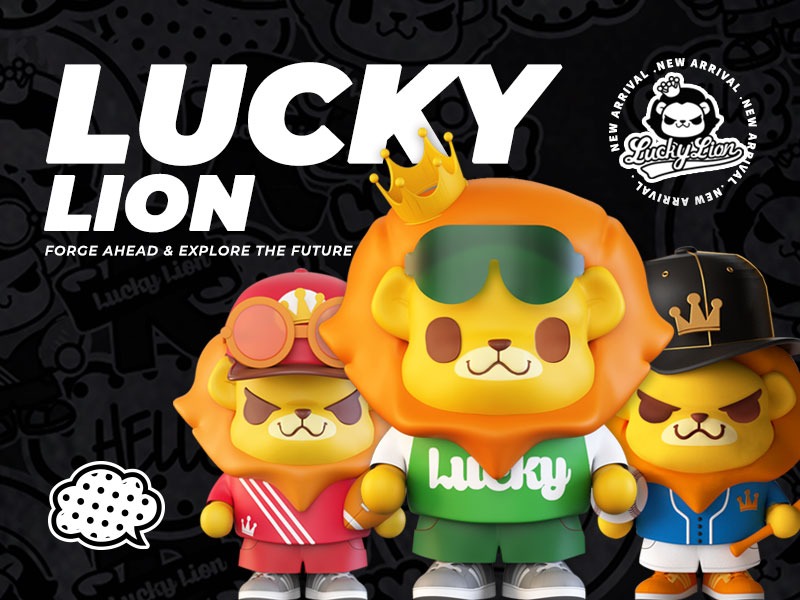 LuckyLion潮流品牌形象IP卡通潮牌周边图库衍生品设计