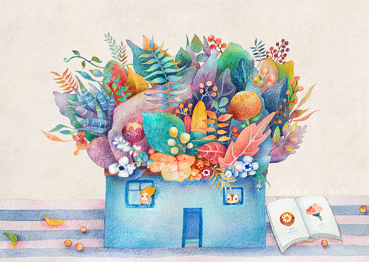 《一组花草》宛如春夏手绘插画（图ZMTAzODc0NzYw） - 绘本 - 站酷设计师一格iger原创素材 - 站酷ZCOOL