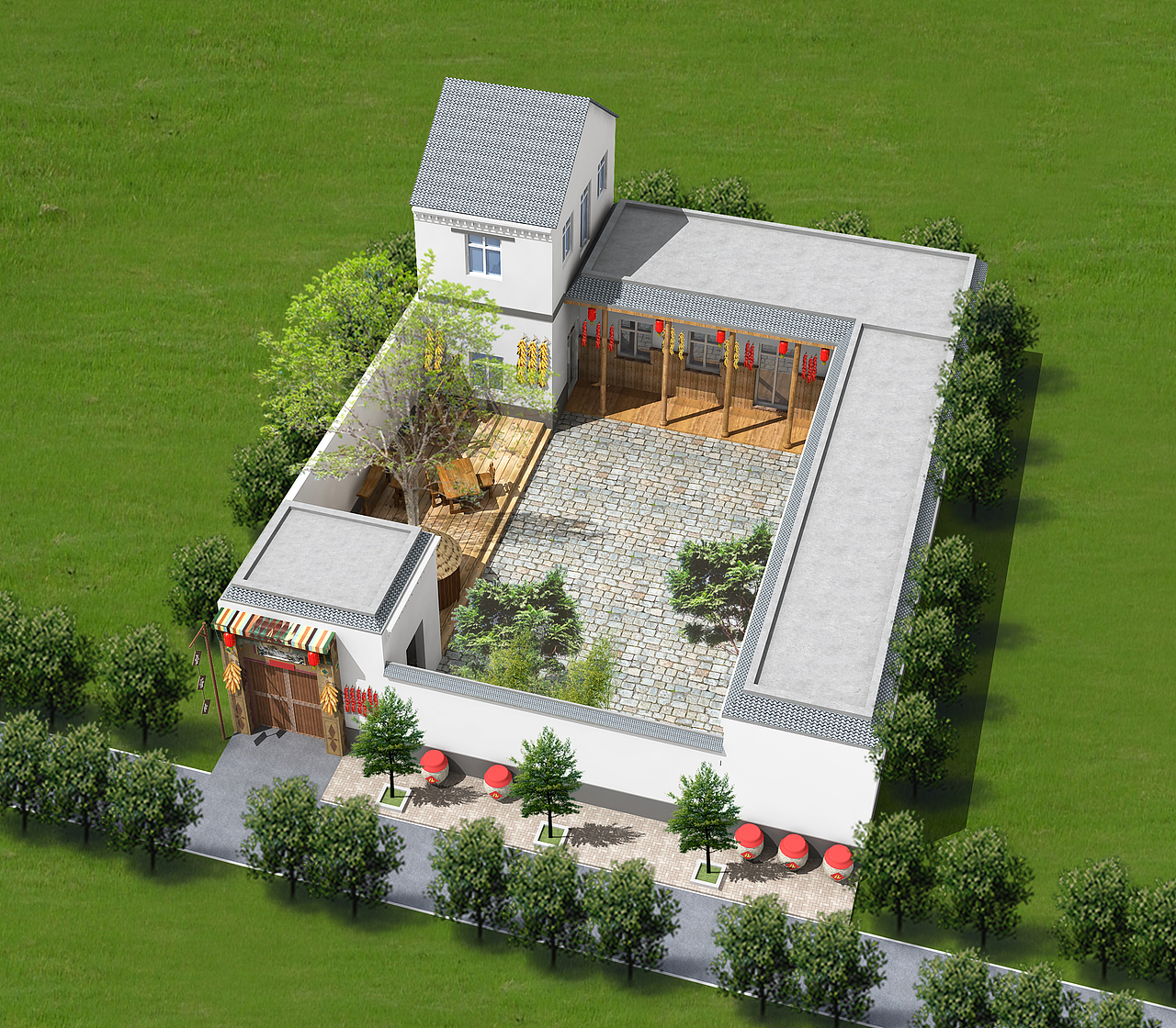 2016年乡村效果图（图ZMTA3NDM1Mjky） - 建筑/空间 - 站酷设计师船长H原创素材 - 站酷ZCOOL