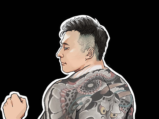 约稿展示，真人照片转插画