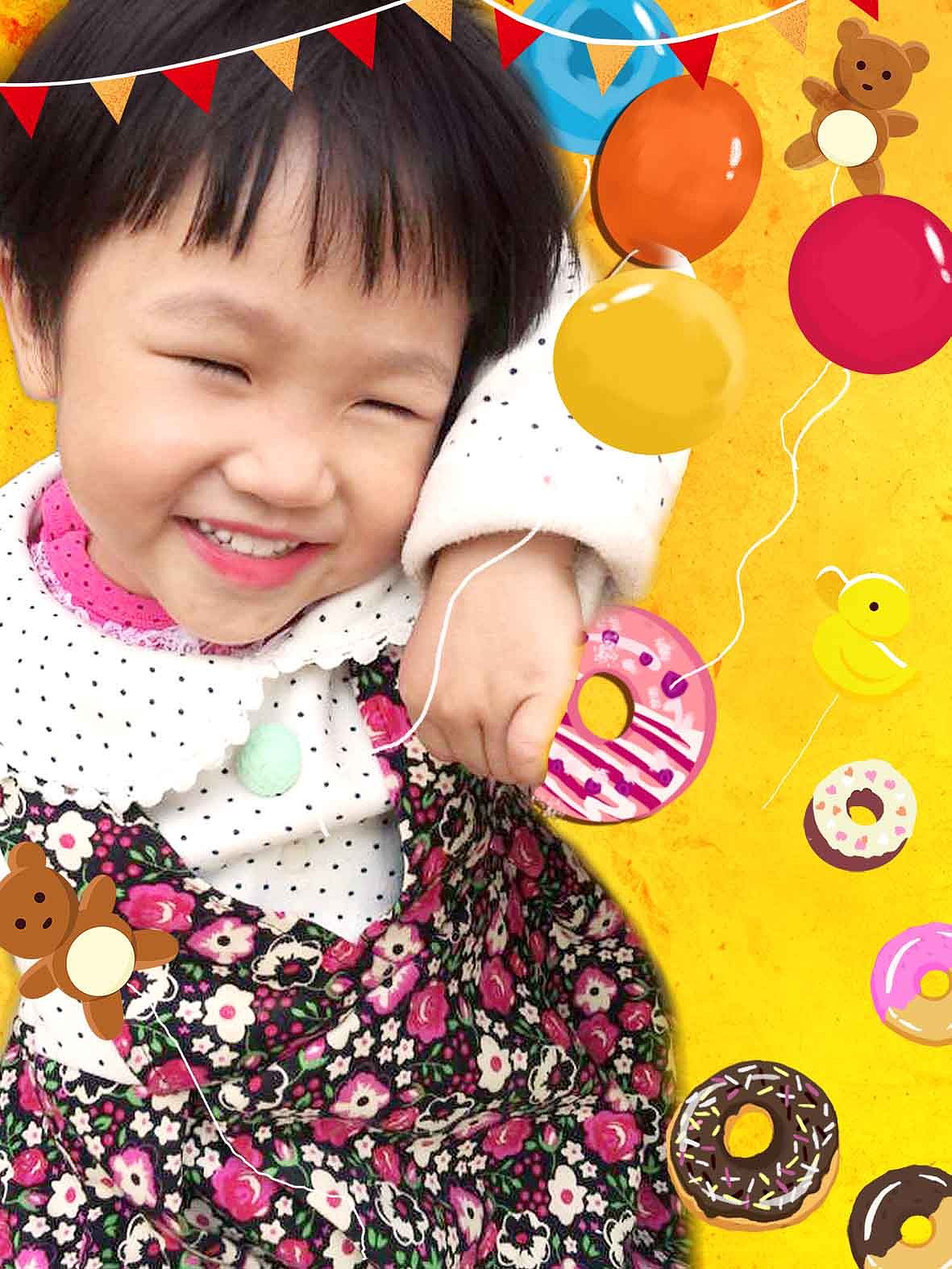 她说很喜欢甜甜圈（图ZMTI5NzI2NTI4） - 图案 - 站酷设计师是老爹呀原创素材 - 站酷ZCOOL