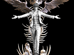 死亡笔记夜神月手办雕像建模