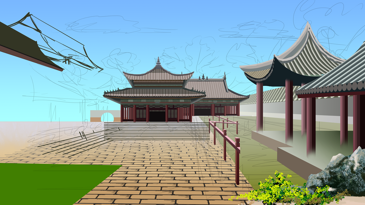 御花园|插画|游戏原画|王伟cg - 原创作品 - 站酷 (zcool)