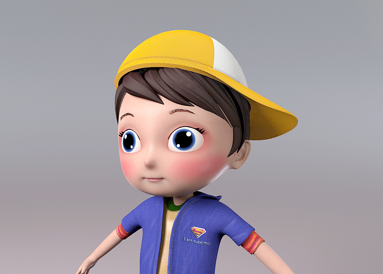 卡通人物卡通女孩三维动画角色设计