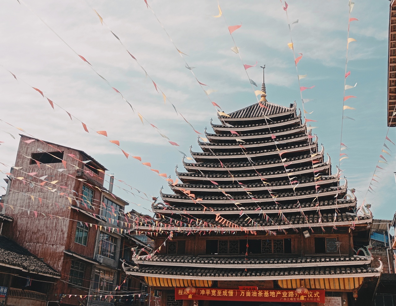 柳州三江侗族自治县程阳八寨鼓楼柳州 |      